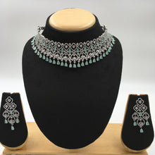 Choker Zircon/AD Necklace Set 4157-69 - Dazzles Jewellery
