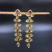 Stylish Kundan Long Earring Danglers 12964-9606 - Dazzles Jewellery