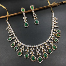 Zircon/AD Round Neck Necklace Set 20047-7231