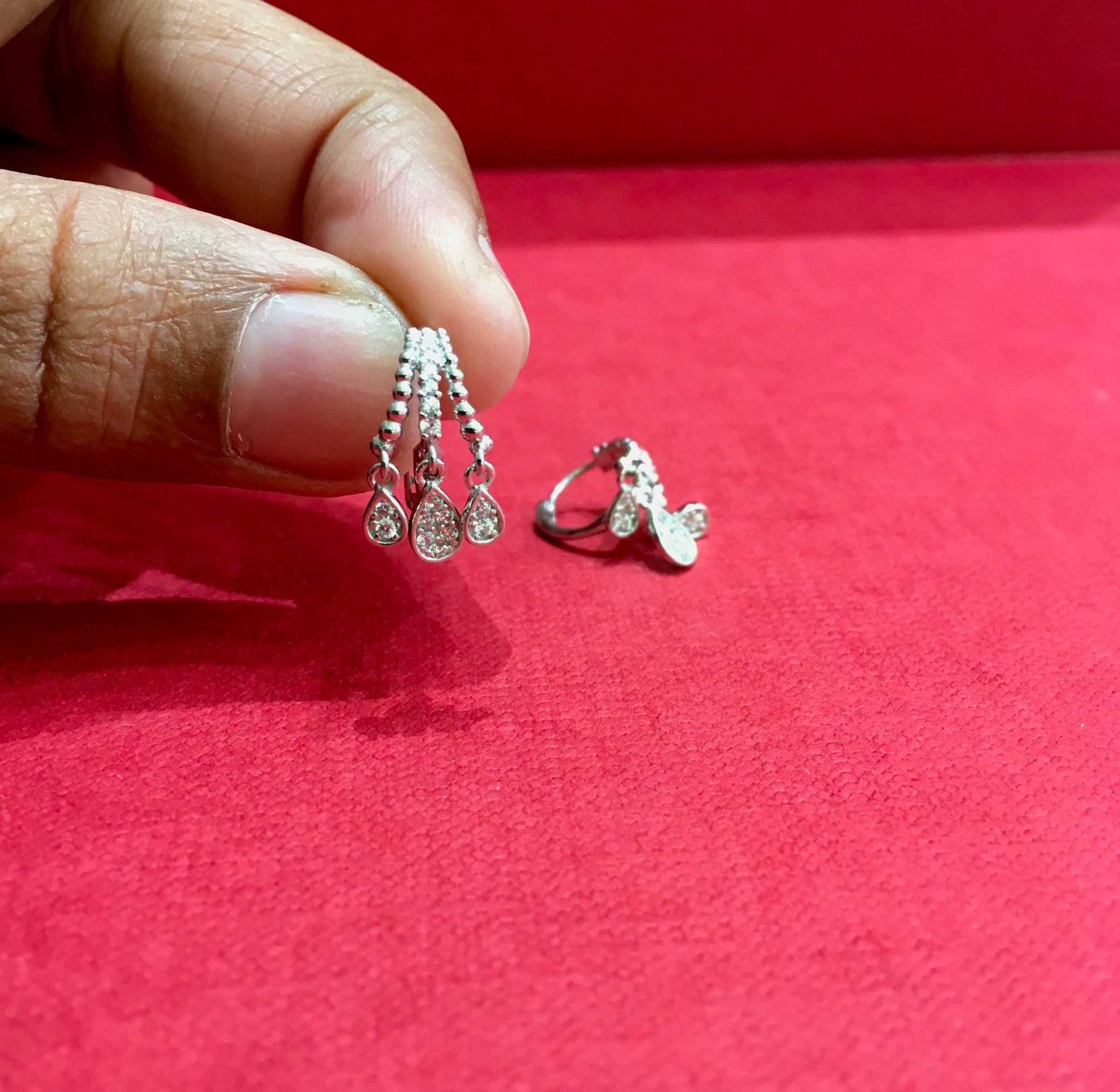 Silver Earring Bali 8472-05 - Dazzles Jewellery