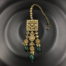 Mehandi Polish Maang Tikka 9151-100 - Dazzles Jewellery