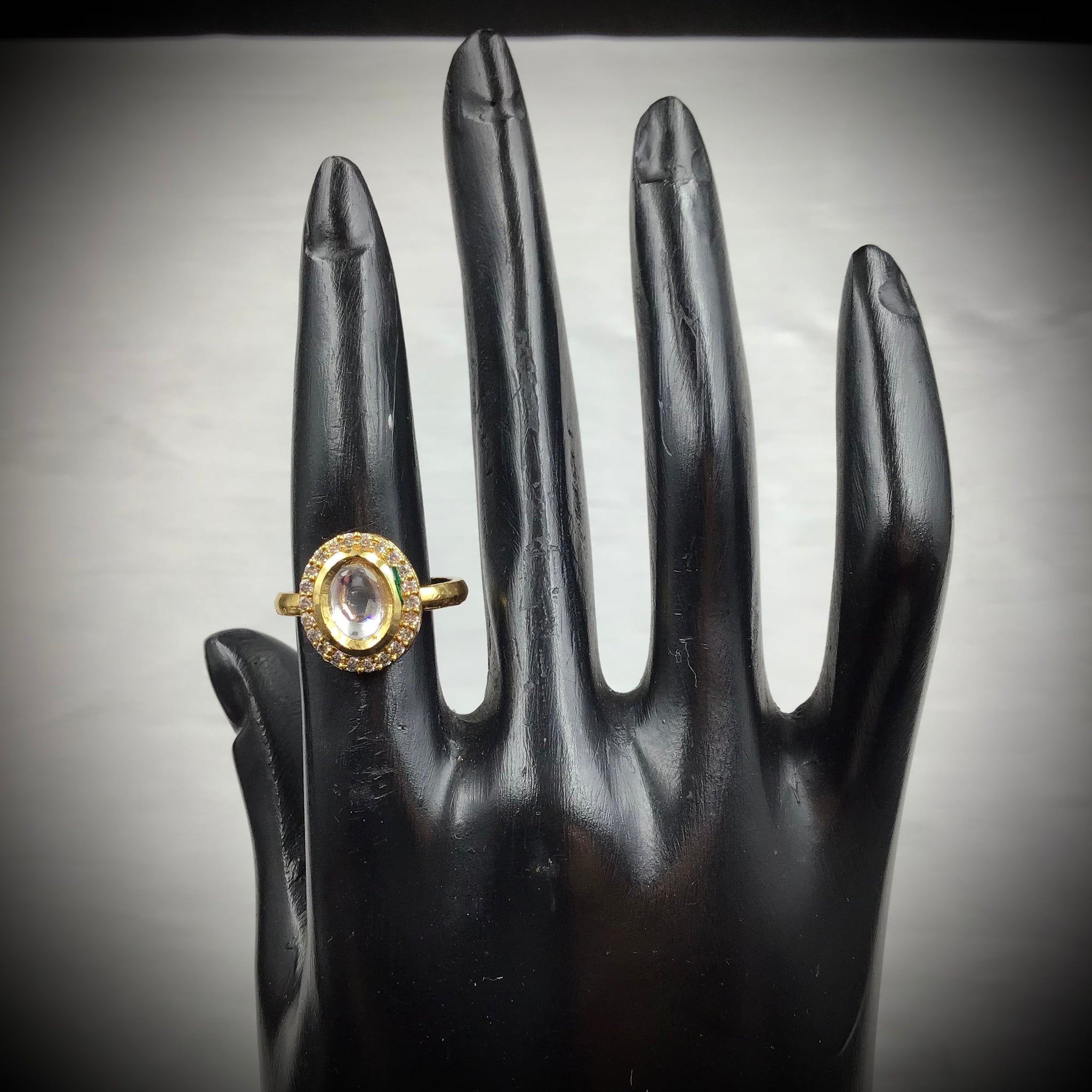 Kundan Adjustable Ring 4446-21 - Dazzles Jewellery