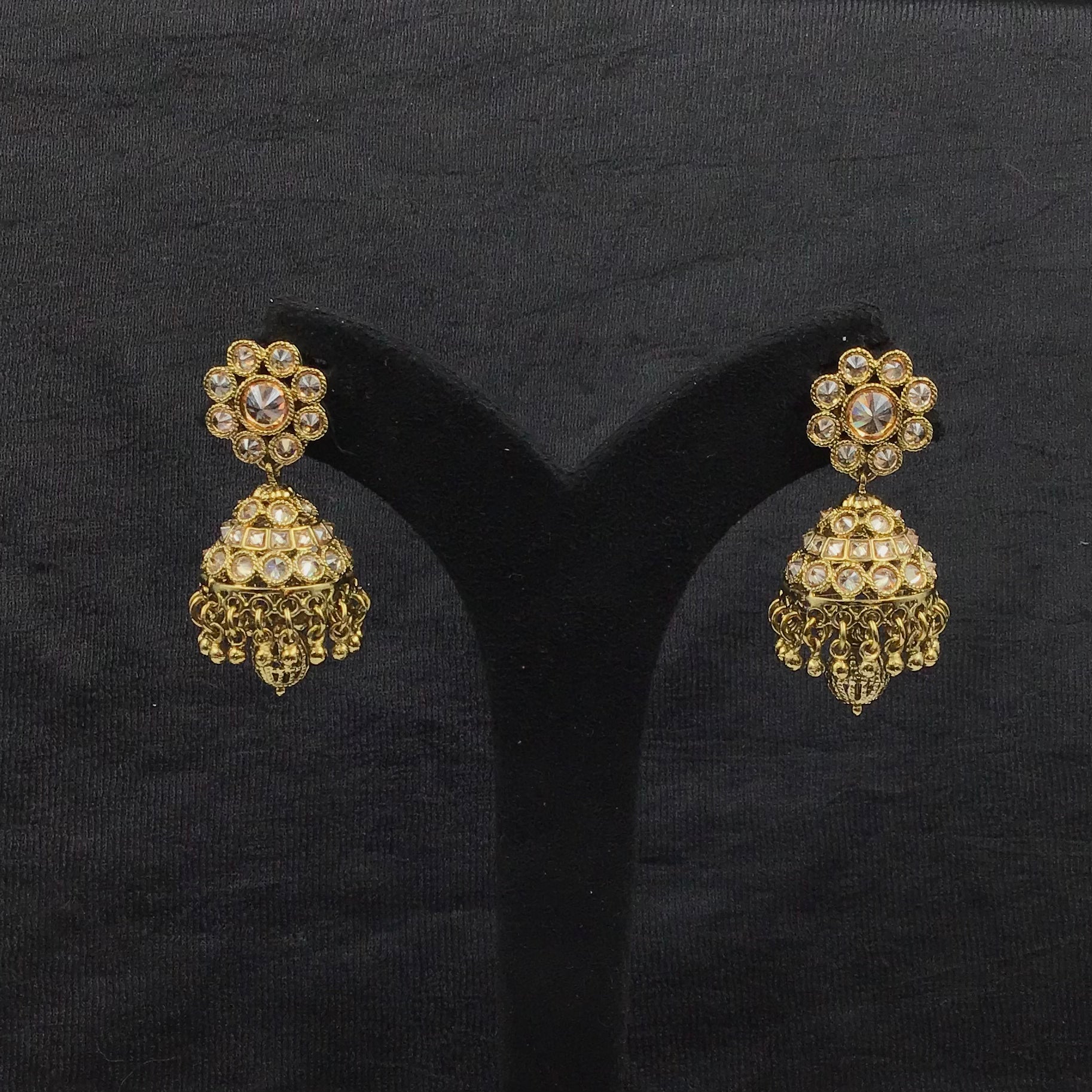 Jhumki Antique Earring 9247-100 - Dazzles Jewellery