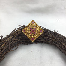 Antique Gold Finish Adjustable Ruby Ring 13397-0439 - Dazzles Jewellery