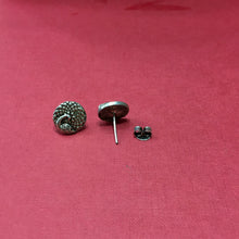 Black Silver Earring 10251 - Dazzles Jewellery
