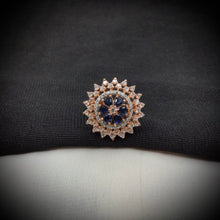 Zircon/AD Adjustable Blue Ring 16160-3307 - Dazzles Jewellery