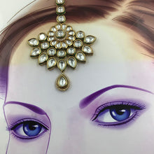 White Maang Tikka - Dazzles Jewellery