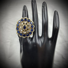 Antique Cocktail Blue ring 19855-7039 - Dazzles Jewellery