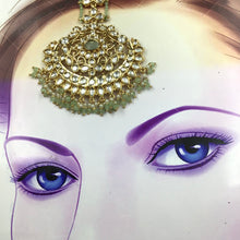 Kundan Mint Green Maang Tikka 18850-6032