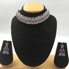 Choker Zircon/AD Necklace Set 5582-69 - Dazzles Jewellery