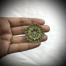 Green Gold Look Earring 18698-5880 - Dazzles Jewellery