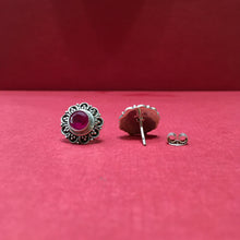 Ruby Silver Earring - Dazzles Jewellery