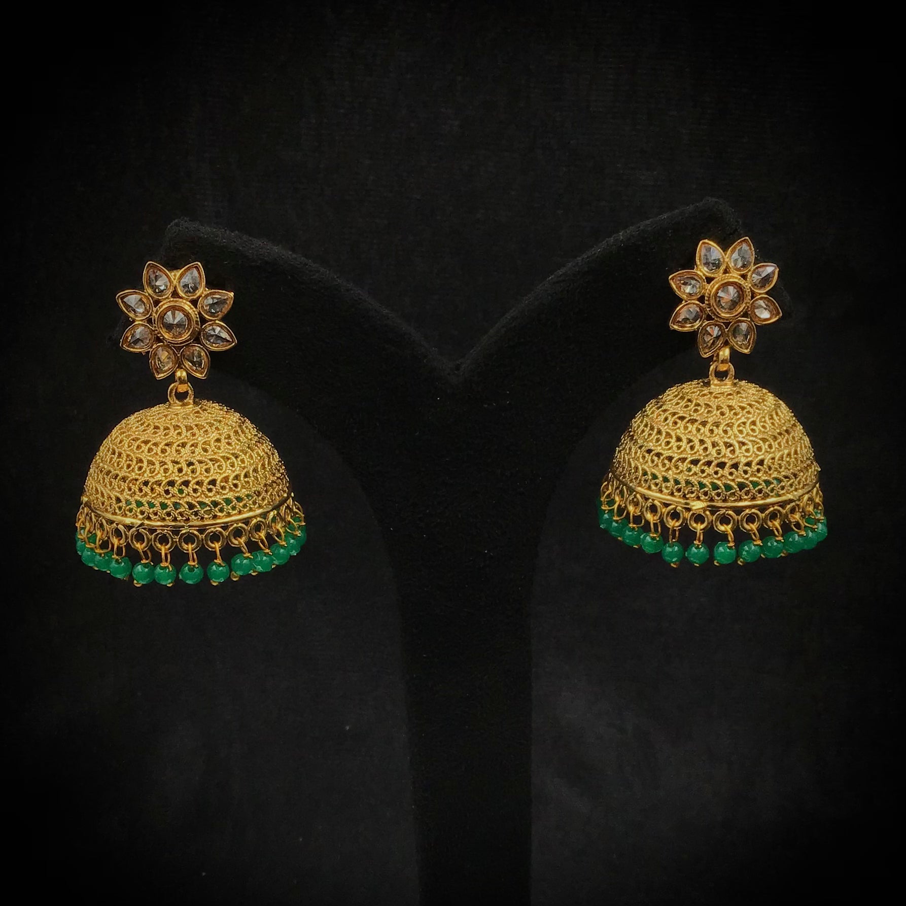 Jhumki Gold Plated jhumki 9323-100 - Dazzles Jewellery