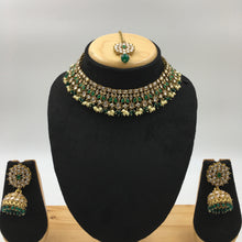 Round Neck Antique Necklace Set 7196-33 - Dazzles Jewellery