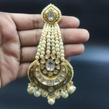 Meenakari Kundan Pearl Long Earring 18396-5578 - Dazzles Jewellery