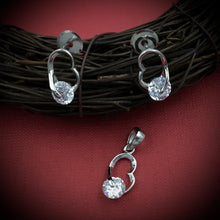 Silver Plated Zircon/AD Light Pendant Set 2308-6373 - Dazzles Jewellery