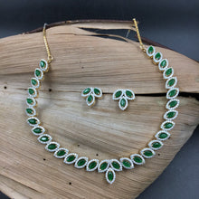 Round Neck Zircon/AD Necklace Set 8583-08 - Dazzles Jewellery