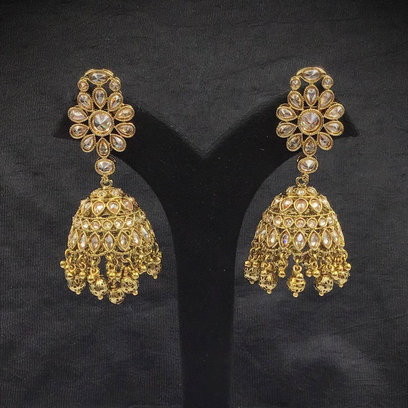 Jhumki Antique Earring 9224-100 - Dazzles Jewellery