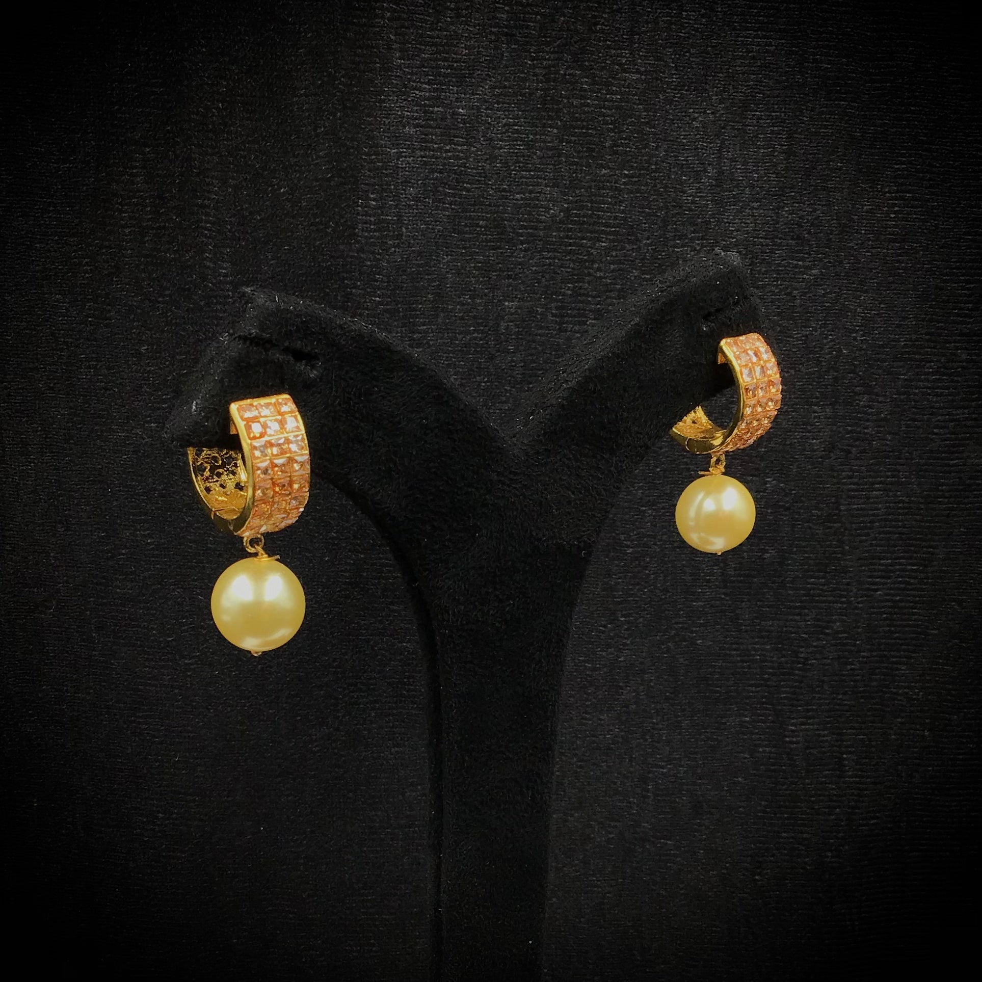 Earring Gold Look Earring 9376-100 - Dazzles Jewellery