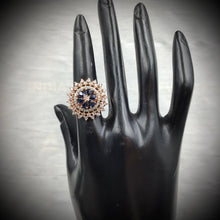 Zircon/AD Adjustable Blue Ring 16160-3307 - Dazzles Jewellery