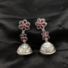 Jhumki Oxidized Earring 6947-28 - Dazzles Jewellery