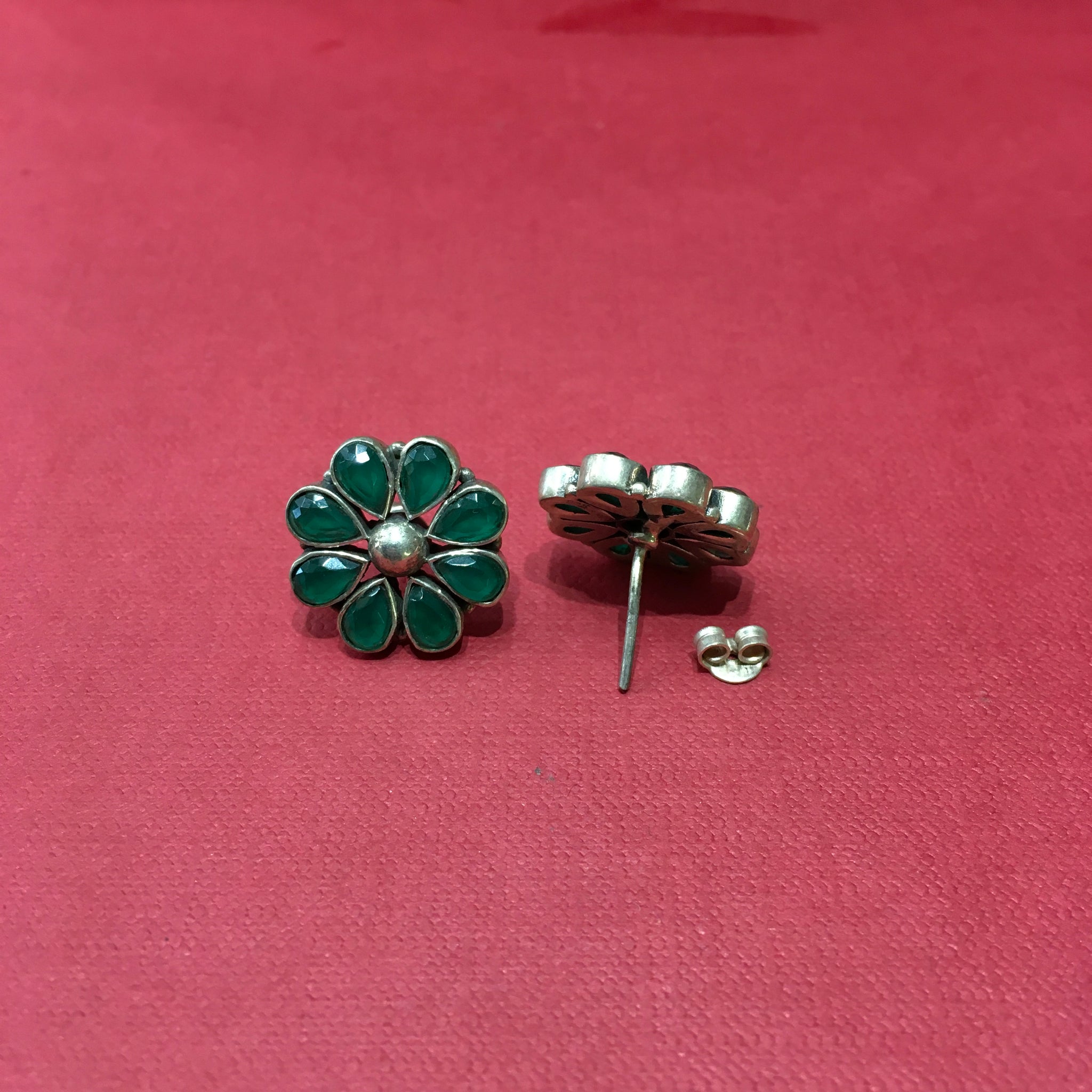 Green Silver Earring - Dazzles Jewellery