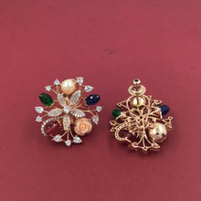 Multi Zircon/AD Earring 17756 - Dazzles Jewellery