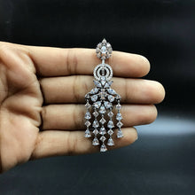 Gold Polish Zircon/AD Earring 6705-69 - Dazzles Jewellery