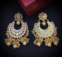 Chandbali Kundan Earring 8739-100 - Dazzles Jewellery