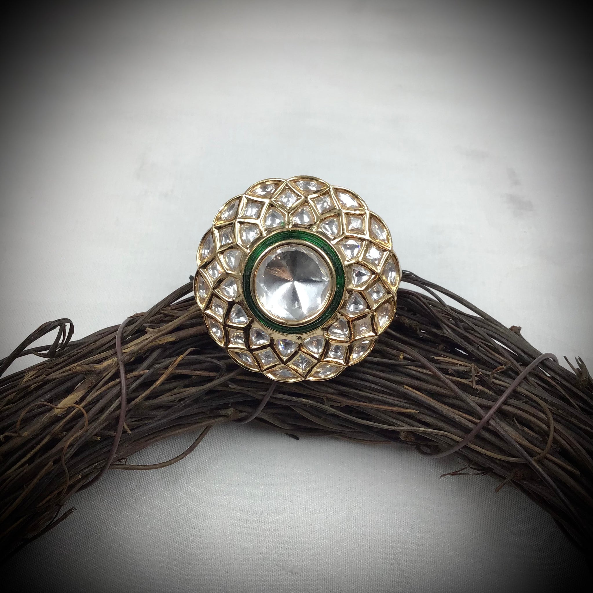 Kundan Adjustable Ring 7560-34 - Dazzles Jewellery
