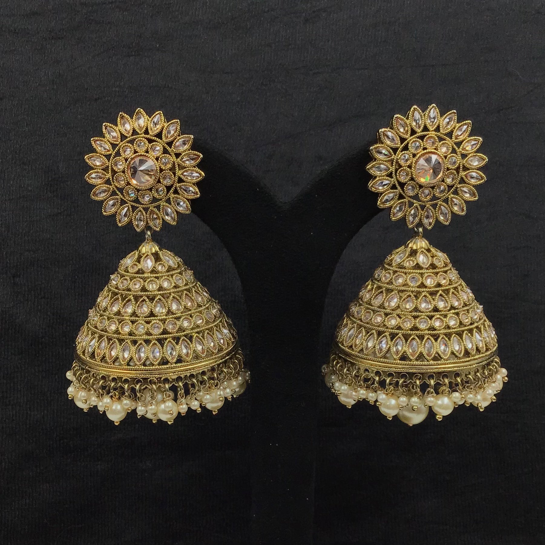 Jhumki Antique Earring 9248-100 - Dazzles Jewellery