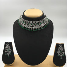 Choker Zircon/AD Necklace Set 4157-69 - Dazzles Jewellery