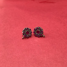 Ruby Silver Earring - Dazzles Jewellery