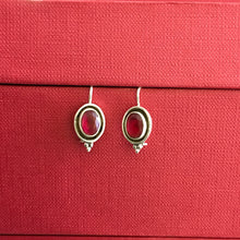 Ruby Silver Earring - Dazzles Jewellery