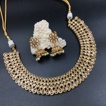 Gold Plated Round Necklace Set 1596-01 - Dazzles Jewellery