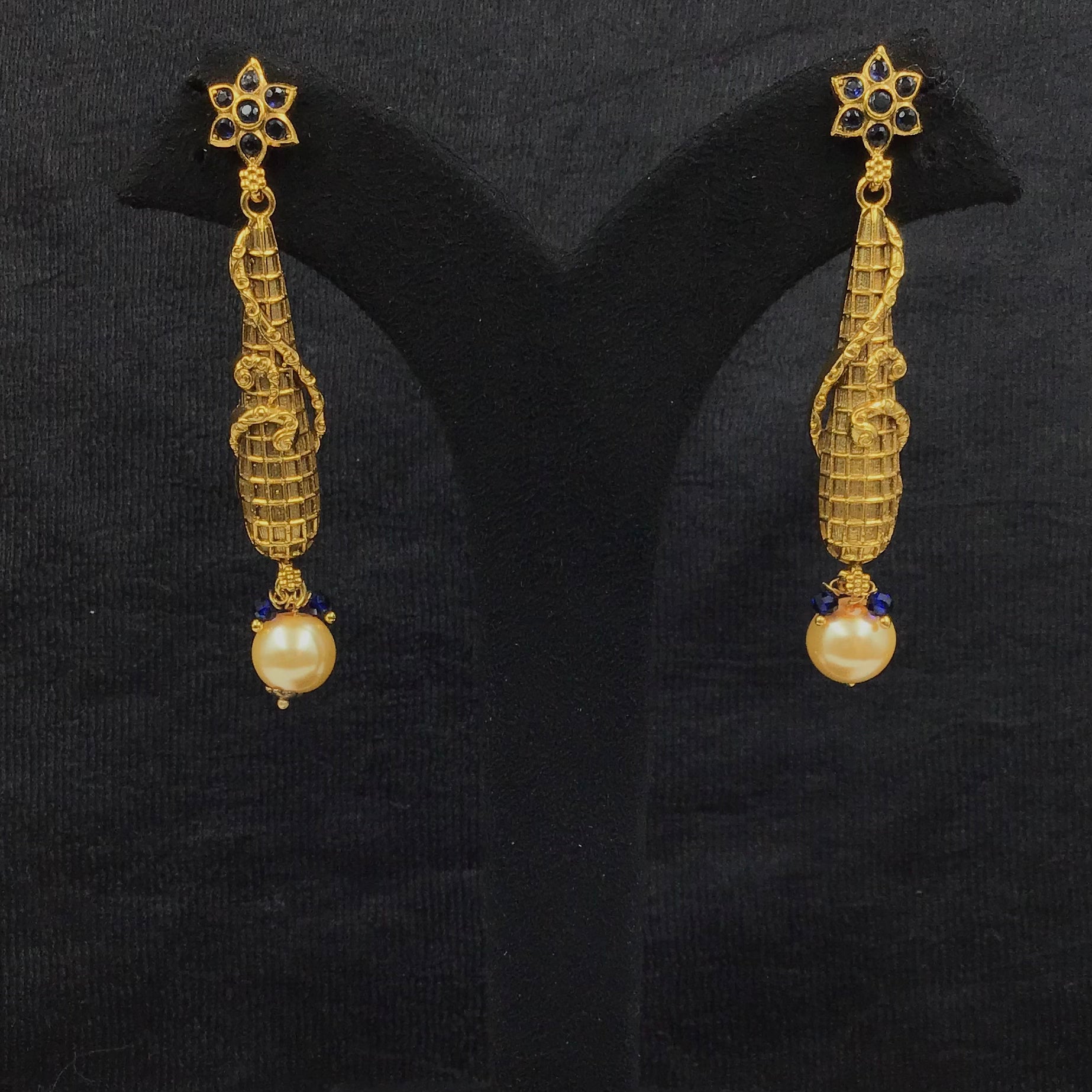 Gold Look Earring Light Earring 9214-100 - Dazzles Jewellery