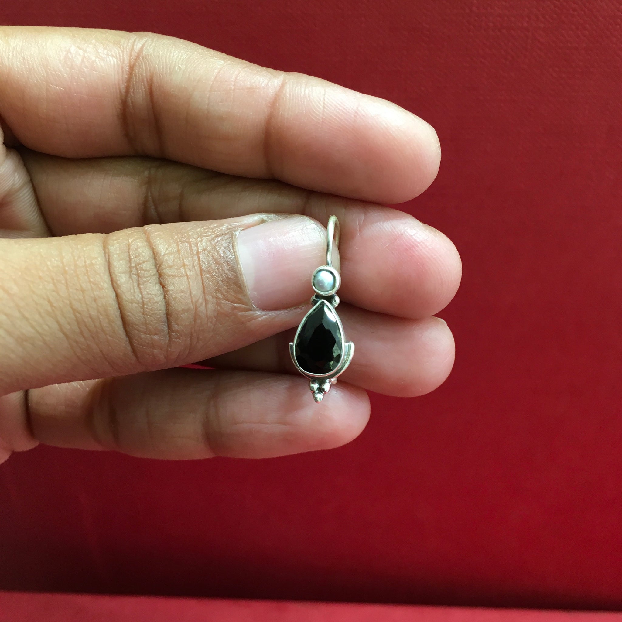 Black Silver Earring - Dazzles Jewellery