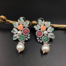 Multi Color Zircon/AD Light Earring 17737 - Dazzles Jewellery