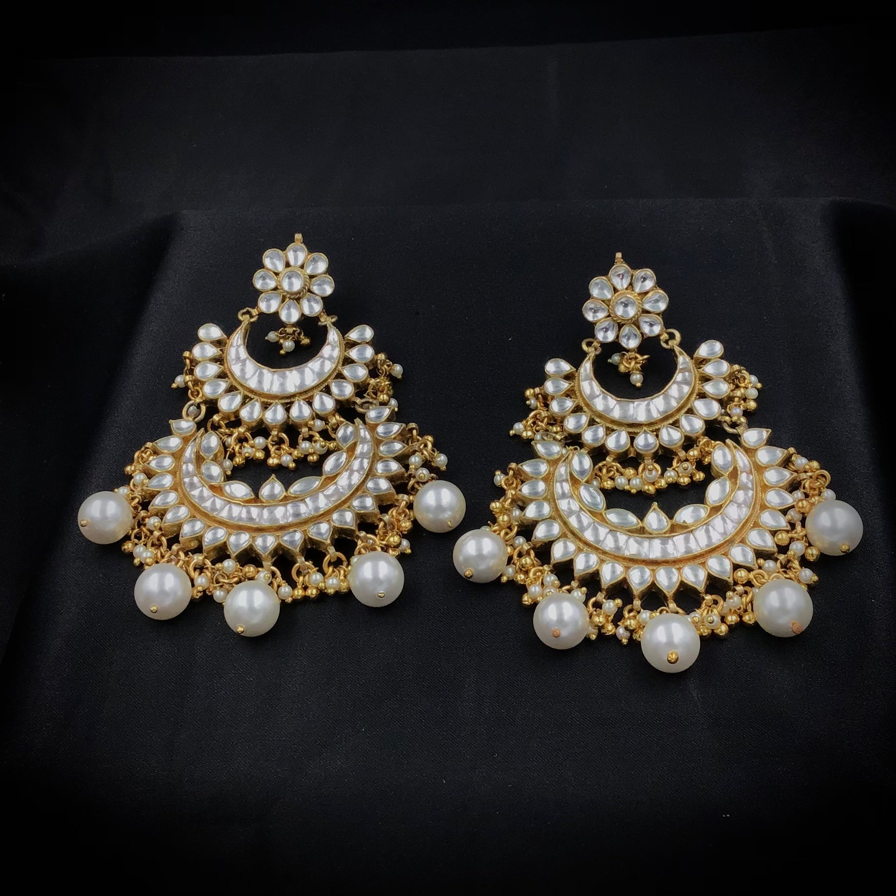 Chandbali Kundan Earring 8747-100 - Dazzles Jewellery