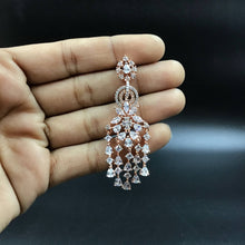 Gold Polish Zircon/AD Earring 6705-69 - Dazzles Jewellery