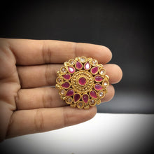 Ruby Gold Look Earring - Dazzles Jewellery