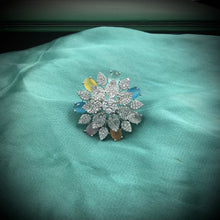 Silver Plated Zircon/AD Cocktail Ring 6751-69 - Dazzles Jewellery