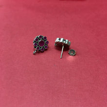 Ruby Silver Earring - Dazzles Jewellery