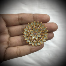 Mint Green Gold Look Earring  18700-5882 - Dazzles Jewellery