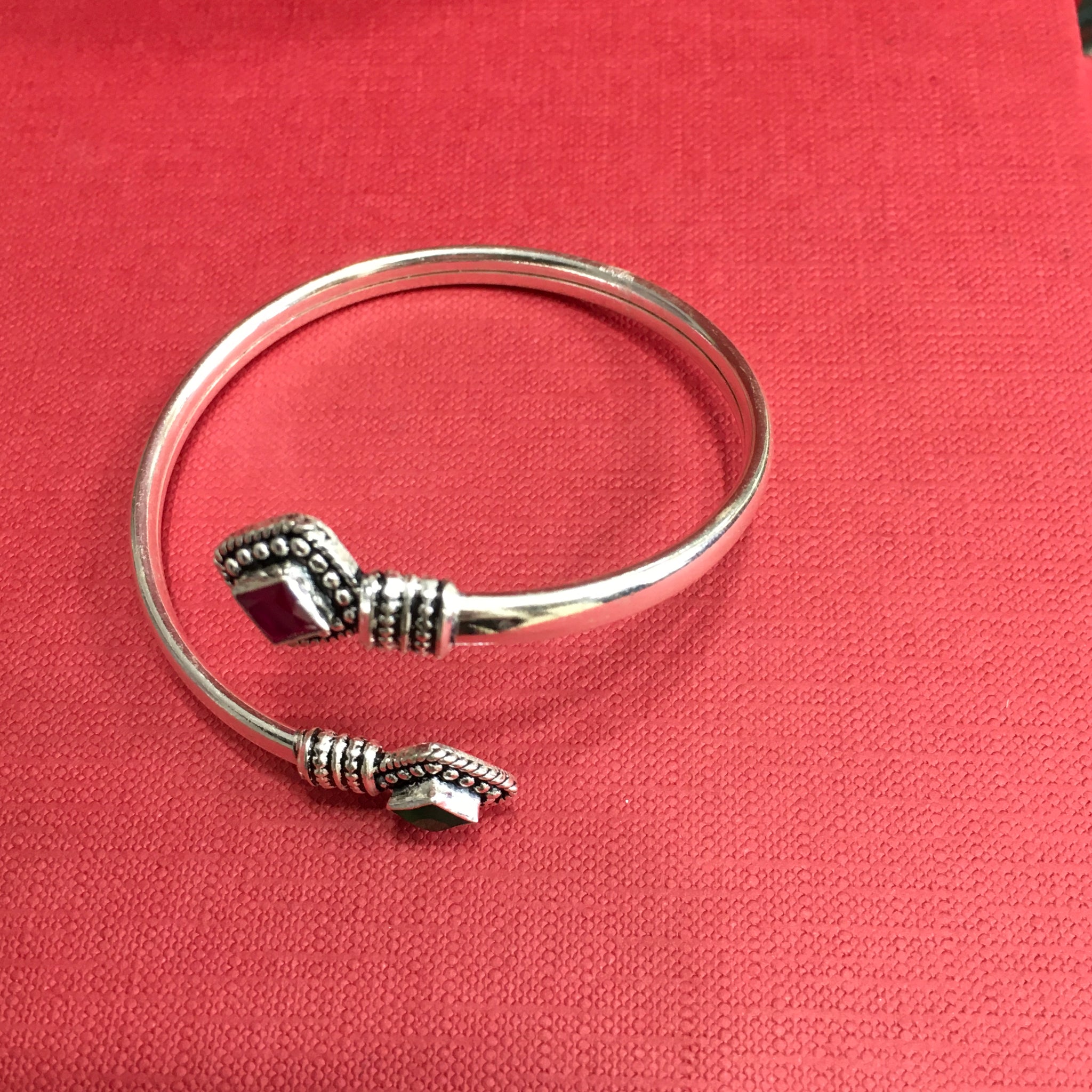 Silver Oxidized Silver Bracelet 7875-20 - Dazzles Jewellery
