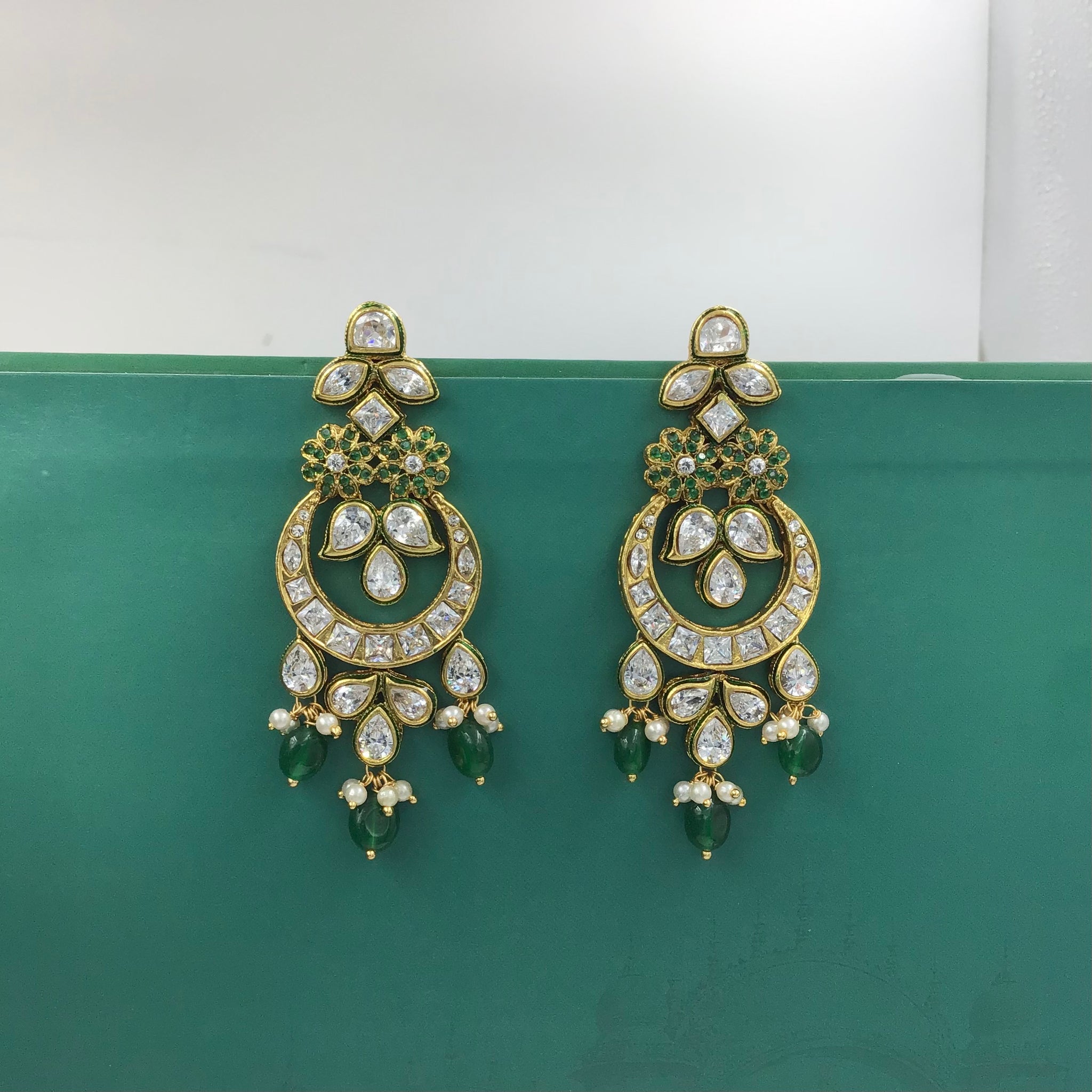Polki Earring 4983-21 - Dazzles Jewellery