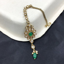 Mehandi Polish Maang Tikka 9144-100 - Dazzles Jewellery