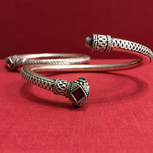 Ruby Green Silver Bangles - Dazzles Jewellery