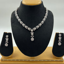 Round Neck Zircon/AD Necklace Set 7174-33 - Dazzles Jewellery