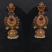 Jhumki Antique Earring 9209-100 - Dazzles Jewellery